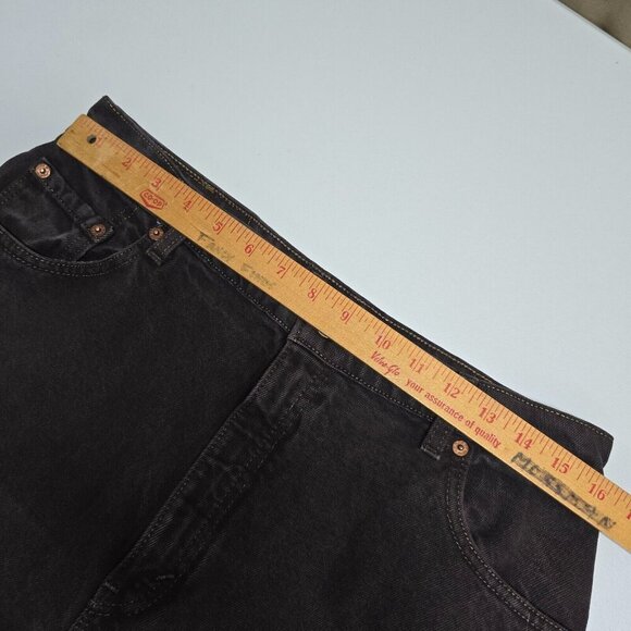 Levis 550 Mom‎ Jeans Womens 16 Brown Tapered Relaxed Fit Y2K Chocolate Denim - Picture 8 of 13